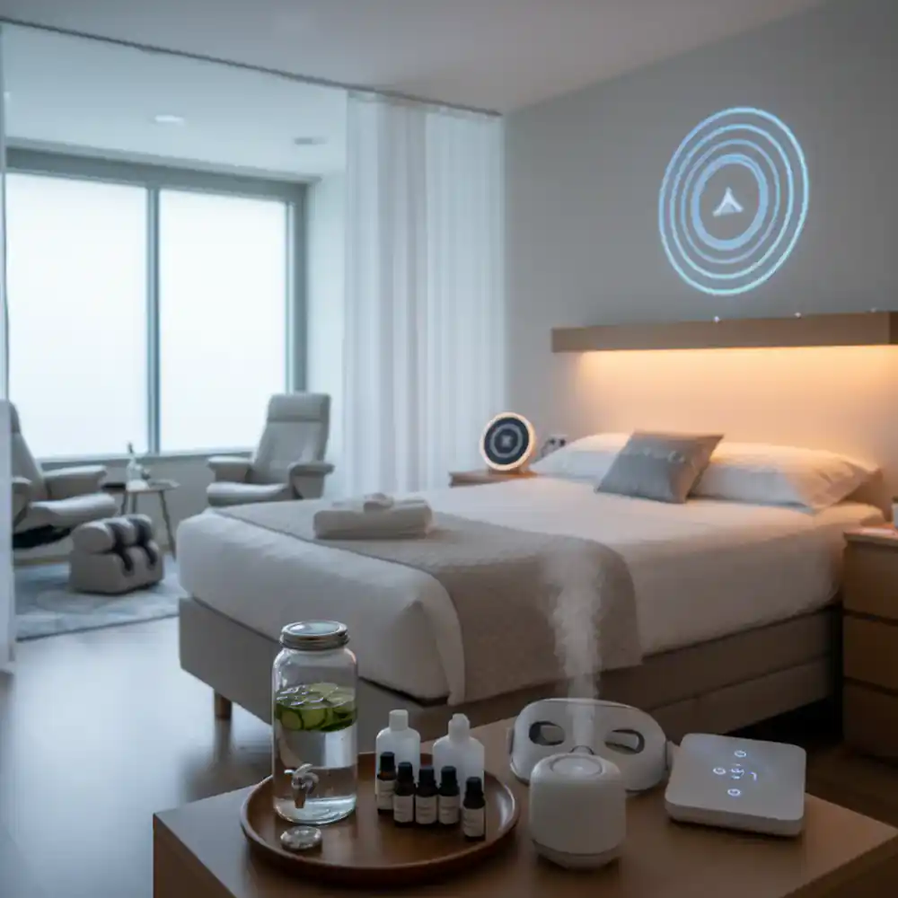 Clinical studio setting with precision sleep aids